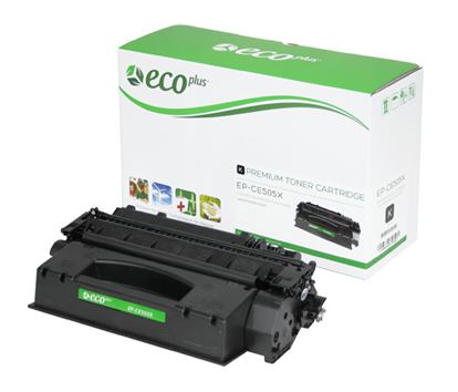 EcoPlus HP 05X (CE505X) Toner Cartridge, Black 6.5K High Yield 1