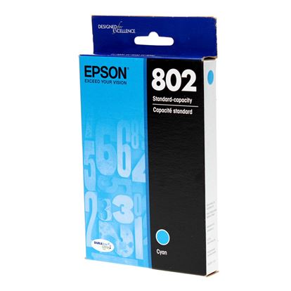 OEM Epson 802 (T802220) Inkjet, Cyan 650 Yield 1