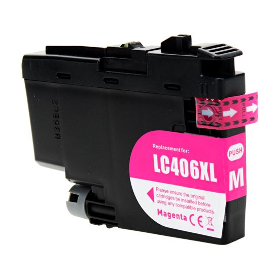 Compatible Brother LC406XLM Inkjet Cartridge, Magenta 5000 High Yield 1