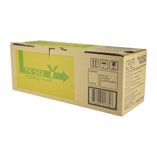 OEM Kyocera Mita TK-582Y (1T02KTAUS0) Toner Cartridge, Yellow 2.8K Yield 1