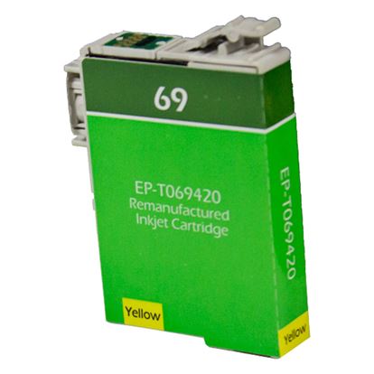 Remanufactured Epson 69 (T069420) InkJet Cartridge, Yellow 350 Yield 1