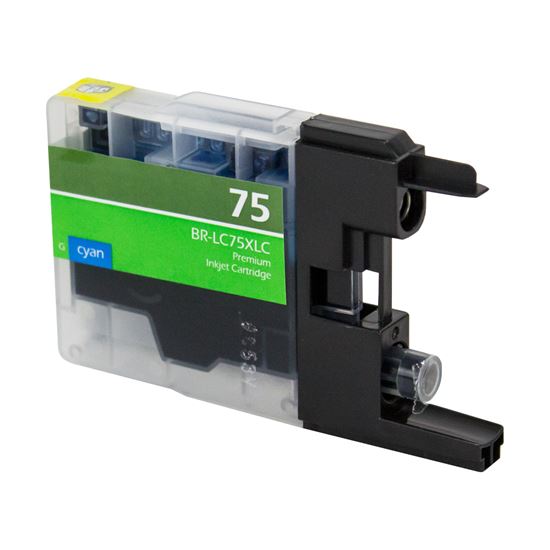 Compatible Brother LC75 (LC75C) InkJet Cartridge, Cyan 600 High Yield 1