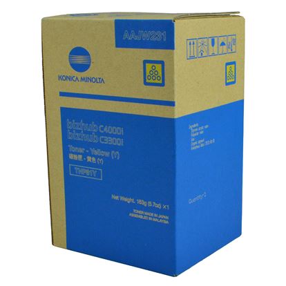OEM Konica Minolta TNP81Y (AAJW231) Toner Cartridge, Yellow 9K Yield 1