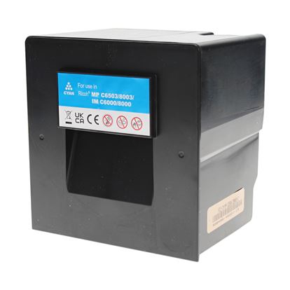 Compatible Ricoh MP C8003 (842199) Toner Cartridge, Cyan 26K Yield, TAA Compliant, Made in USA 1