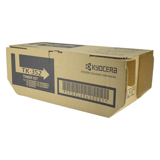 OEM Kyocera Mita TK-352 (1T02LX0US0) Toner Cartridge, Black 15K Yield 1