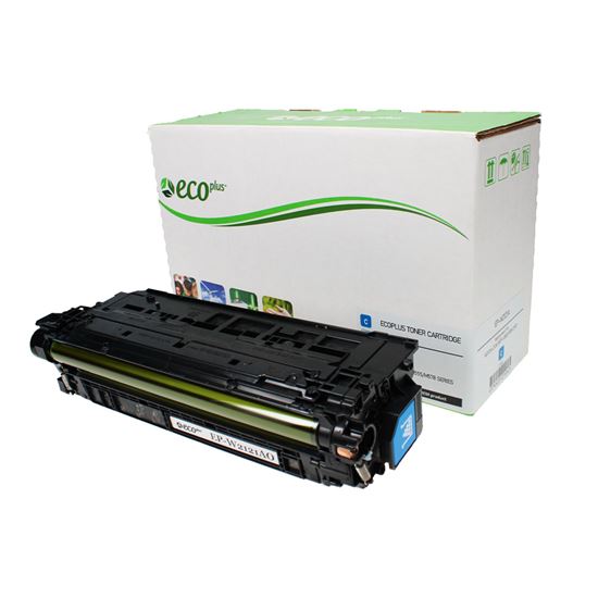 EcoPlus HP 212A (W2121A) Toner Cartridge, Cyan 4.5K Yield, (Used OEM Chip) Made in USA 1