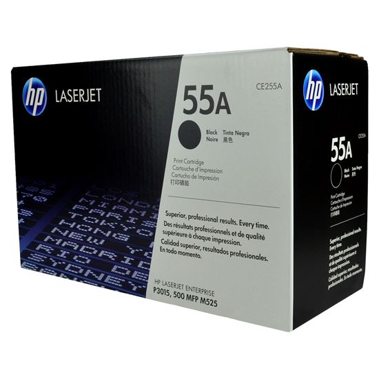 OEM HP 55A (CE255A) Toner Cartridge, Black 6K Yield 1