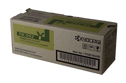 OEM Kyocera Mita TK-592Y (1T02KVAUS0) Toner Cartridge, Yellow 5K Yield 1