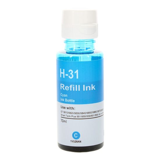 Compatible HP 31 (1VU26AN) Ink Bottle, Cyan 8000 Yield 1