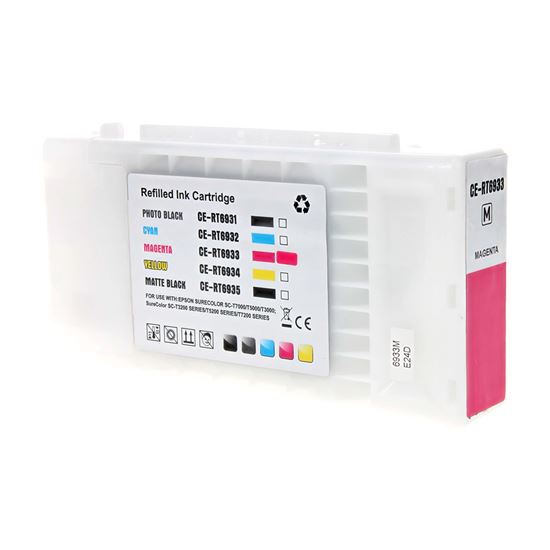 Remanufactured Epson T693300 (693) Wide Format Ink, Magenta 350ML 1