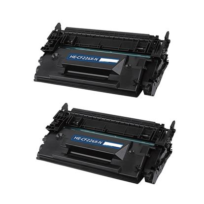 Compatible HP 26X (CF226X) Toner Cartridge, Black 9K High Yield, 2 Cartridge Value Pack 1