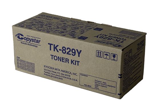 OEM Copystar TK-829Y (1T02FZACS0) Toner Cartridge, Yellow 7K Yield 1