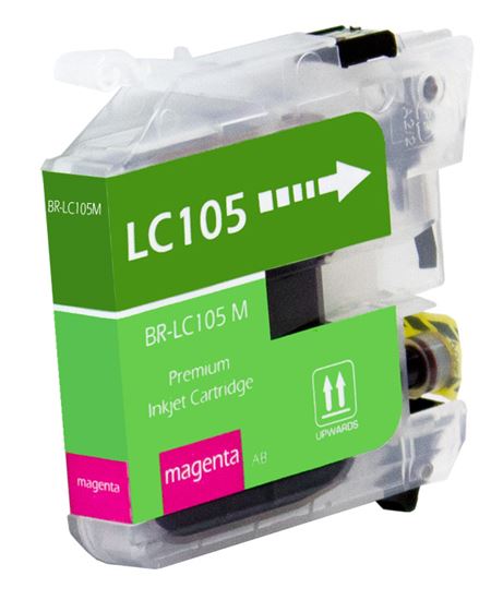 Compatible Brother LC105 (LC105M) InkJet Cartridge, Magenta 1.2K Super High Yield 1