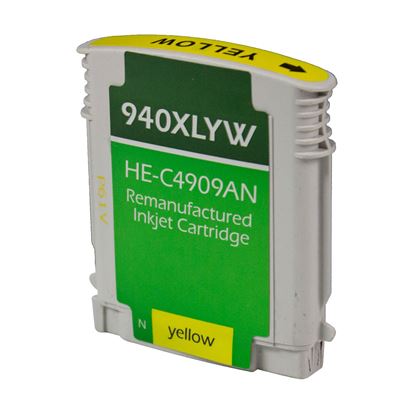 Remanufactured HP 940XL (C4909AN) InkJet Cartridge, Yellow 1.4K High Yield, With SCC Chip 1
