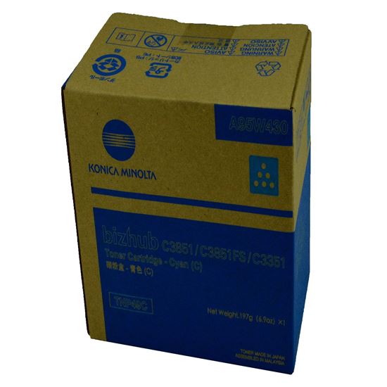 OEM Konica Minolta TNP49C (A95W430) Toner Cartridge, Cyan 12K Yield 1