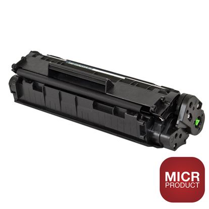 Compatible HP 12A (Q2612A) MICR Toner Cartridge, Black 2K Yield 1