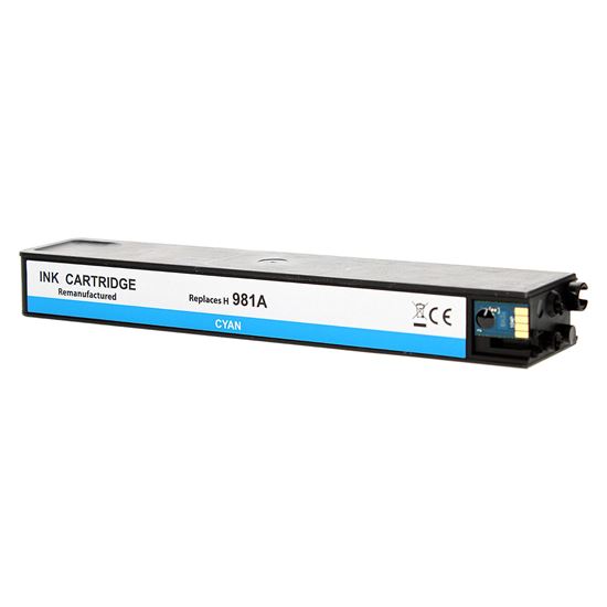 Remanufactured HP 981A (J3M68A) InkJet Cartridge, Cyan 6000 Yield 1
