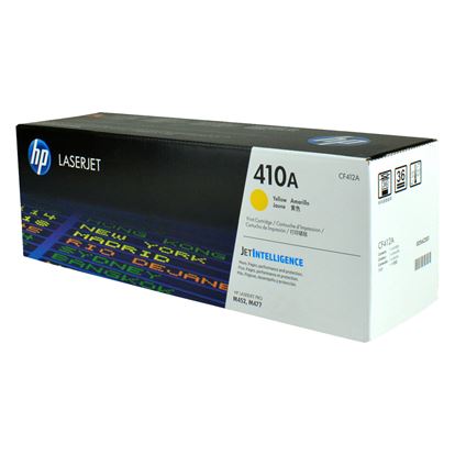 OEM HP 410A (CF412A) Toner Cartridge, Yellow 2.3K Yield 1