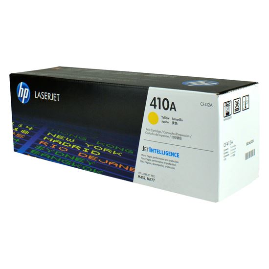 OEM HP 410A (CF412A) Toner Cartridge, Yellow 2.3K Yield 1