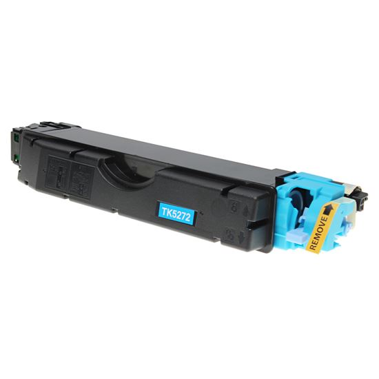 Compatible Kyocera Mita TK-5272C (1T02TVCUS0) Toner Cartridge, Cyan 6K Yield, TAA Compliant, Made in USA 1