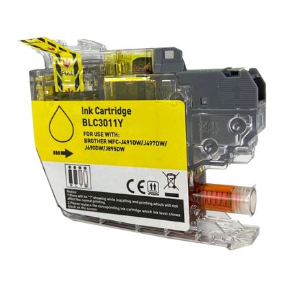 Compatible Brother LC3011 (LC3011Y) InkJet Cartridge, Yellow 200 Yield 1