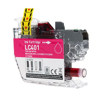 Compatible Brother LC401M Inkjet Cartridge, Magenta 200 Yield 1