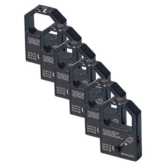 Compatible Panasonic KX-P145B Printer Ribbon, Black 4.5 Million Characters, 6 Pack Value Pack 1