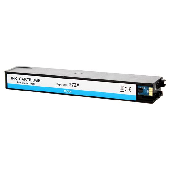 Remanufactured HP 972A (L0R86AN) InkJet Cartridge, Cyan 3000 Yield 1