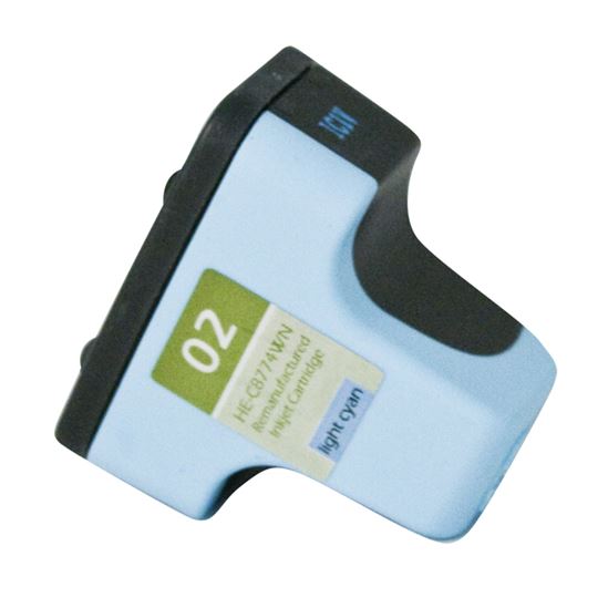 Remanufactured HP 02 (C8774WN) InkJet Cartridge, Light Cyan 500 Yield 1