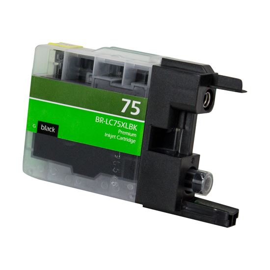 Compatible Brother LC75 (LC75BK) InkJet Cartridge, Black 600 High Yield 1