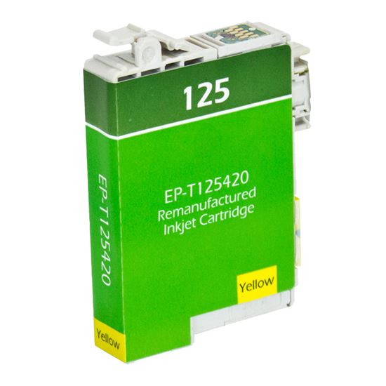 Remanufactured Epson 125 (T125420) InkJet Cartridge, Yellow 385 Yield 1