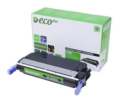 EcoPlus HP 643A (Q5950A) Toner Cartridge, Black 11K Yield, Made in USA 1