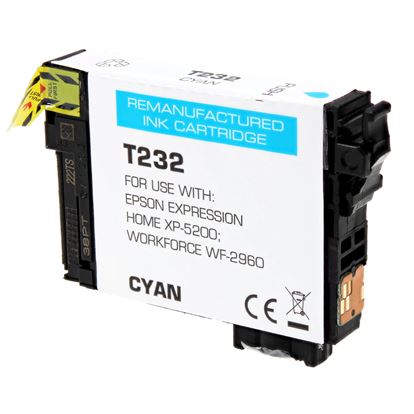 Remanufactured Epson 232 (T232220) Inkjet Cartridge, Cyan 140 Yield, 140 Yield 1