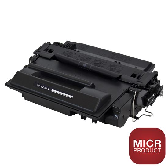 Compatible HP 55X (CE255X) MICR Toner Cartridge, Black 12.5K High Yield 1