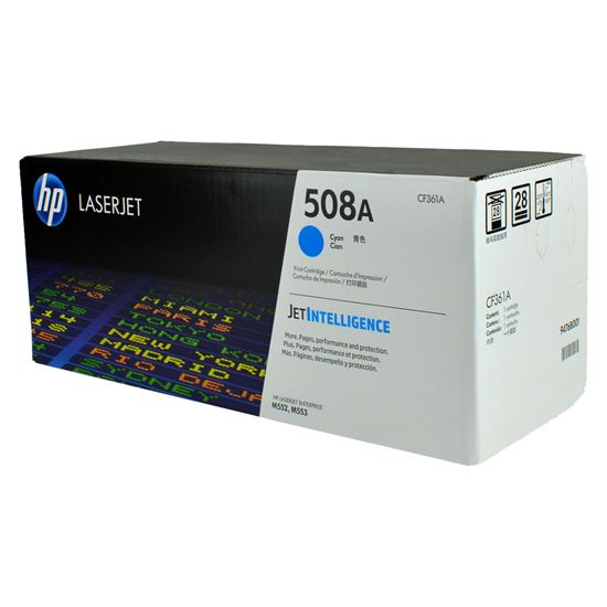OEM HP 508A (CF361A) Toner Cartridge, Cyan 5K Yield 1