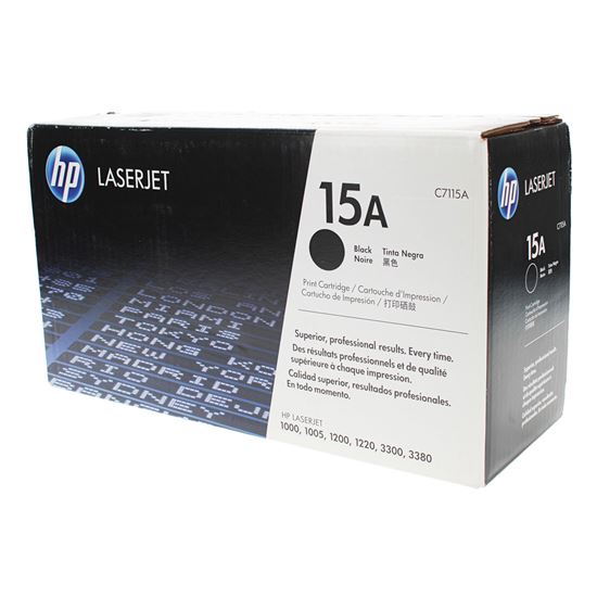 OEM HP 15A (C7115A) Toner Cartridge, Black 2K Yield 1