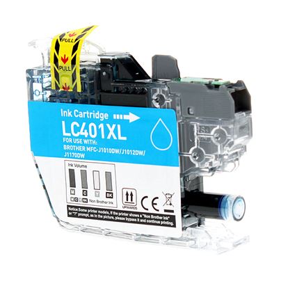 Compatible Brother LC401XLC Inkjet Cartridge, Cyan 500 High Yield 1