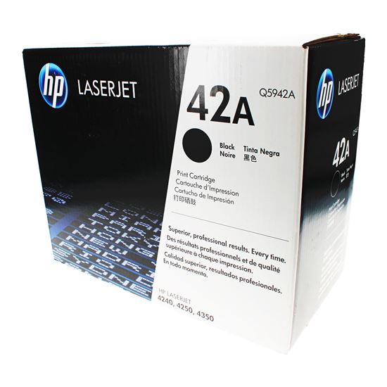 OEM HP 42A (Q5942A) Toner Cartridge, Black 10K Yield 1