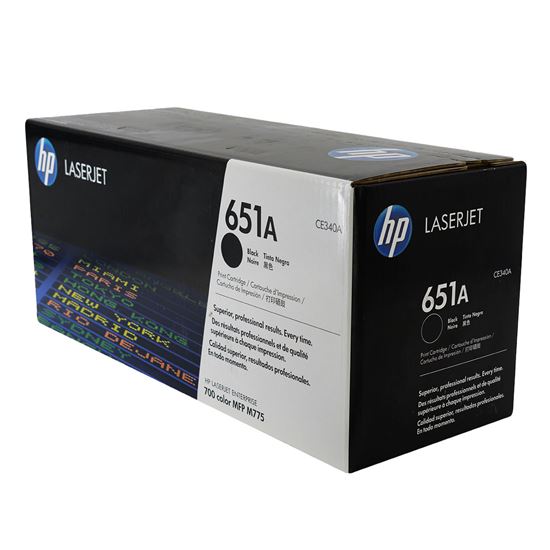 OEM HP 651A (CE340A) Toner Cartridge, Black 13.5K Yield 1