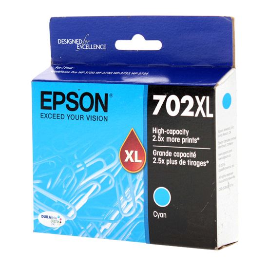 OEM Epson 702XL (T702XL220) Inkjet, Cyan 950 High Yield 1