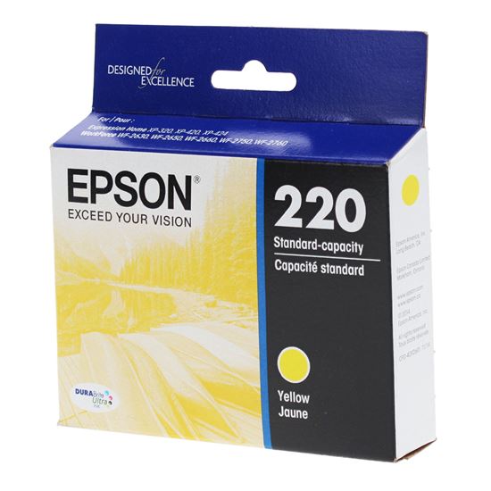 OEM Epson 220 (T220420) Inkjet, Yellow 165 Yield 1