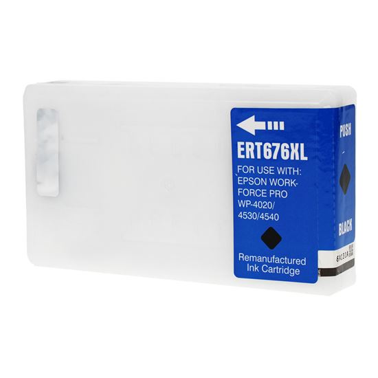 Remanufactured Epson 676XL (T676XL120) InkJet Cartridge, Black 2400 High Yield 1