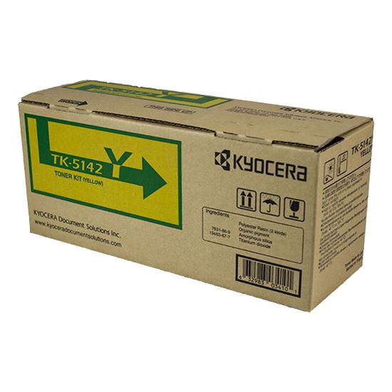 OEM Kyocera Mita TK-5142Y (1T02NRAUS0) Toner Cartridge, Yellow 5K Yield 1
