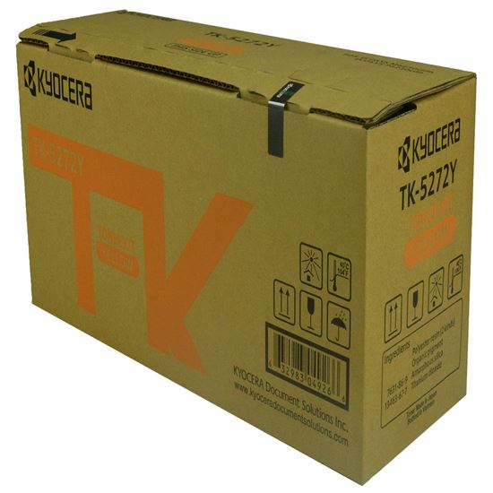 OEM Kyocera Mita TK-5272Y (1T02TVAUS0) Toner Cartridge, Yellow 6K Yield 1