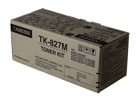 OEM Kyocera Mita TK-827M (1T02FZBUS0) Toner Cartridge, Magenta 7K Yield 1