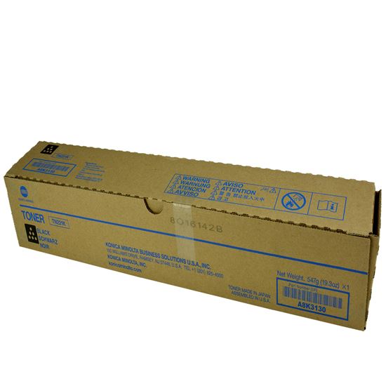 OEM Konica Minolta TN221K (A8K3130) Toner Cartridge, Black 24K Yield 1