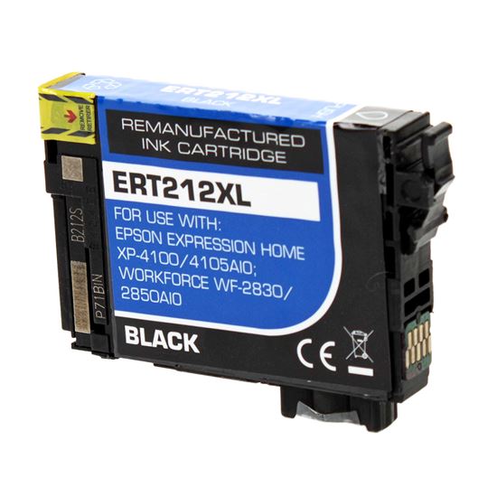 Remanufactured Epson 212XL (T212XL120) InkJet Cartridge, Pigment Black 500 High Yield 1