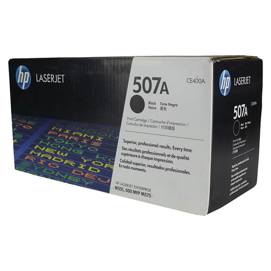 OEM HP 507A (CE400A) Toner Cartridge, Black 5.5K Yield 1