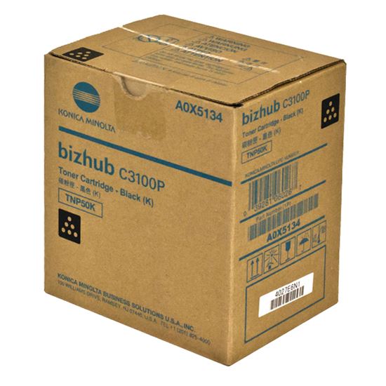 OEM Konica Minolta TNP50K (A0X5134) Toner Cartridge, Black 6K Yield 1