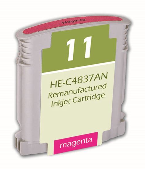 Remanufactured HP 11 (C4837AN) InkJet Cartridge, Magenta 28ML 1